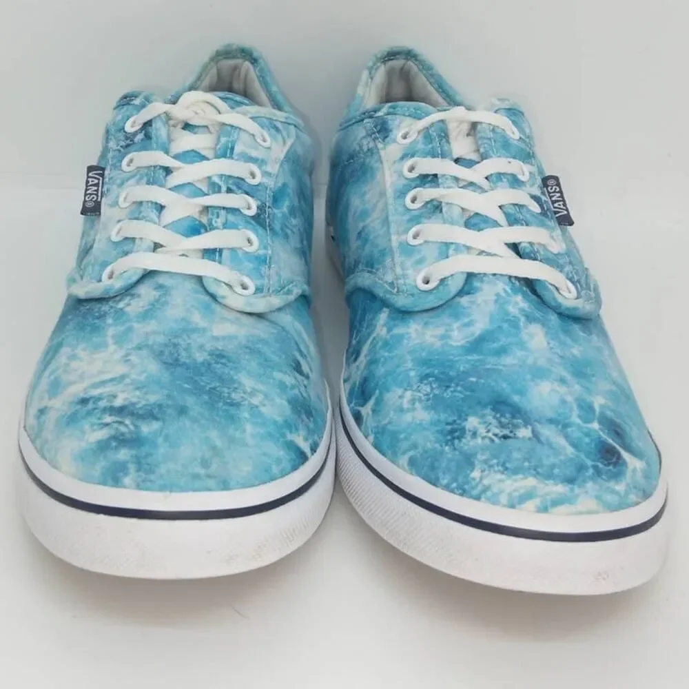 VANS Winston Women's Pre-owned Blue Water Low Top Lace-up Sneakers - sz. 8 1/2